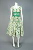 CAROLYN SCHNURER EMBROIDERED COTTON DAY DRESS, 1950s.
