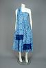 TINA LESER PRINTED COTTON ONE-SHOULDER DRESS, 1950s.