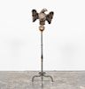 Partial Gilt & Silver Eagle Lectern on Iron Stand