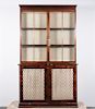 William IV 2-Door Mahogany Bookcase Cabinet