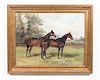 H. F. Lucas Lucas, Oil on Canvas, Two Horses