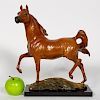 Osborne, Painted Bronze Sculpture of Horse, Signed