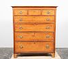 American Federal Tiger Maple Seven Drawer Chest