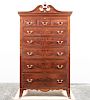 Federal Inlaid Mahogany Chest With Pediment
