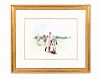 Rodney Skidmore Signed Watercolor, Polo Players