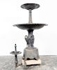 Crane Motif Cast Iron Garden Fountain