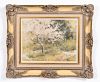 N. Noble, Pastel, Landscape with Apple Tree