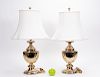 Pair, Rembrandt Brass Table Lamps w/ Shades