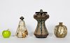 Three Amphora Turn Tepliz Art Nouveau Vases