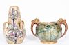 2 Amphora Art Nouveau Style Vases, Dolphin Handles