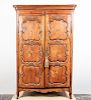 French Louis XIV Burled & Inlaid Two Door Armoire