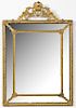 Late 20th C. Brass & Beveled Glass Cushion Mirror