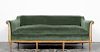Italian Neoclassical Style Green Velvet Sofa