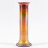 Quezal Gold Iridescent Tall Art Glass Vase