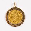 14k Yellow Gold & 1587 Dutch Coin Necklace Pendant