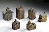 Lot of Six Early 20th C. American Cast Iron Coin Banks
