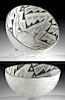 Anasazi Reserve Black-on-White Ceramic Bowl - Bird Head