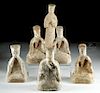 Lot of 6 Han Dynasty Pottery Musicians & Dancers