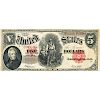 U.S. 1907 $5 LEGAL TENDER WOODCHOPPER NOTE