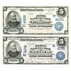 GROUP OF U.S. 1902 LARGE SIZE NATIONAL NOTES