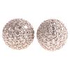 A Ladies Pair of Pave Diamond Earrings in 18K