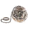 Rare Stieff "Rose" Repousse Sterling Tea Ball
