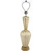 Italian Murano Glass Table Lamp w Gold Flecks