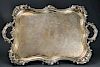 L. Janesich Baroque Manner Silver Engraved Tray