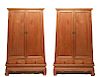 Chinese Late Ming-Manner Oak Tapered Cabinets