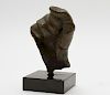 J Hall Hand in Fist Artist Signed Bronze Sculpture
