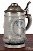 Whites Pottery stoneware stein for the 1901 Pan American Exposition, 6 1/4'' h.