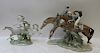 LLADRO. Lot of 2 Porcelain Horse Groupings.