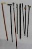 Lot of 8 Assorted Antique Walking Sticks/Canes
