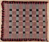 Overshot coverlet, mid 19th c., 86'' x 81''.