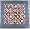Patchwork star variant quilt, early 20th c., 86'' x 88''.