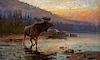 John Fery (1859–1934): Moose on Jackson Lake (circa 1900)