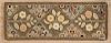 York County, Pennsylvania contemporary hooked rug, by Eredene Unger, of flowers, 20'' x 55''.
