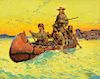Frank b. Hoffman (1888–1958): Trappers Leave Ft. Union