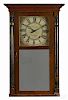 George Mitchell stenciled column shelf clock, 19th c., 32 1/2'' h.