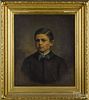 American oil on canvas portrait of a boy, signed W. Reith 1880, 24'' x 20''.