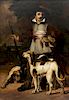 Manner of John Sargent Noble (1848-1896) Hunter with Musket and Hounds