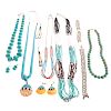 A Collection of Turquoise & Sterling Jewelry