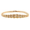 A Ladies Double Rope Bracelet with Diamonds in 14K