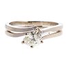 A Ladies Pear Shaped Diamond Ring in 14K Gold