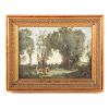 Follower of Corot. Figures Frolicking in a Park