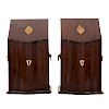 Pair Federal Style Mahogany Cutlery Boxes