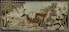Folk Art Stag and Deer Pattern Rug, American School, 19th century