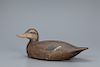Turned-Head Black Duck Decoy, Lloyd Aaron Sterling (1880-1964)