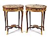 A Pair of Louis XV Style Gilt Bronze Mounted Side Tables 