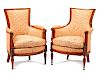 A Near Pair of Louis Philippe Style Armchairs
